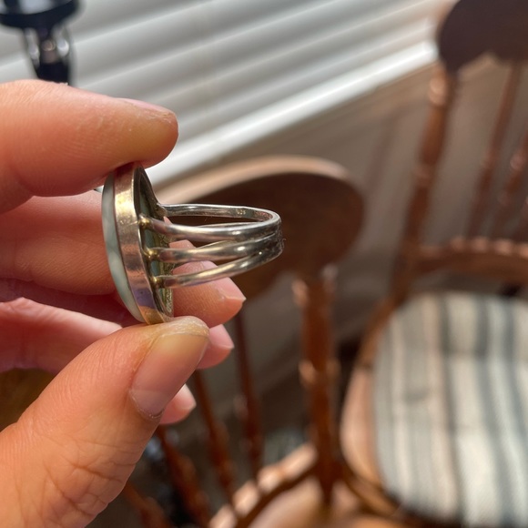 LARIMAR sterling silver ring Sz 6 - Picture 3 of 4